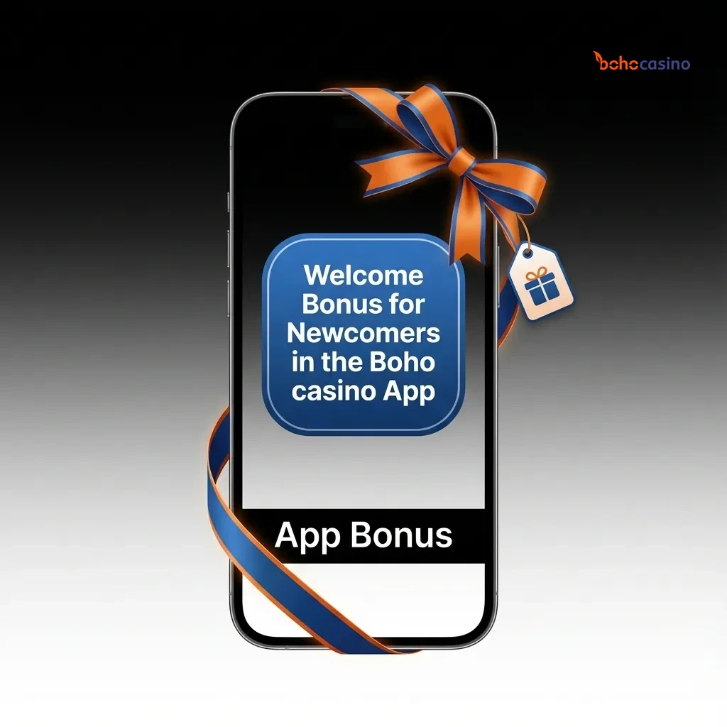 Mobile screen showing Boho casino app welcome bonuses: sports 100% up to A$200 or casino 100% up to A$1,000 + 225 spins